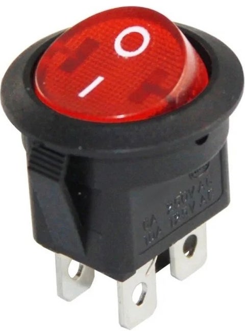 IC-131-4 Round Illuminated On Off Switch 4 Pin On Off Button 23 mm
