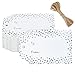 Anwyll Gift Tags with String 50Pcs Silver Foil Name Gift Tags Confetti Polka Dot to from Gift Bag Tag Personalized Hang Paper Label Tag for Baby Shower Birthday Party Wedding Christmas Favors - Image 1
