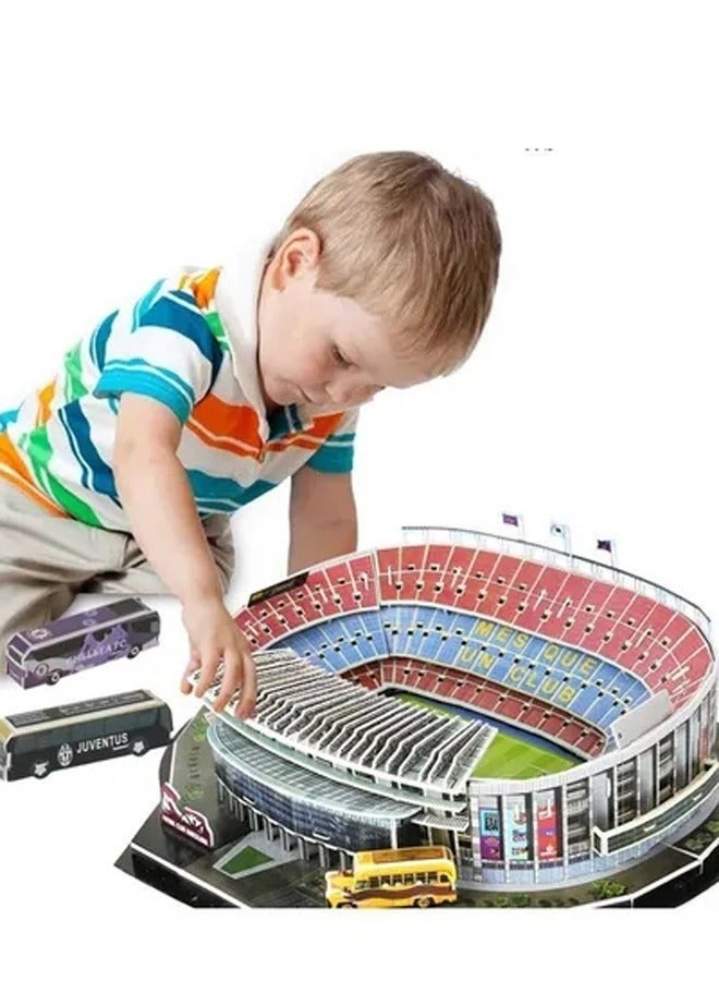 YelaJoy 100-Piece 3D jigsaw Puzzle of Camp Nou Football Field - Image 2