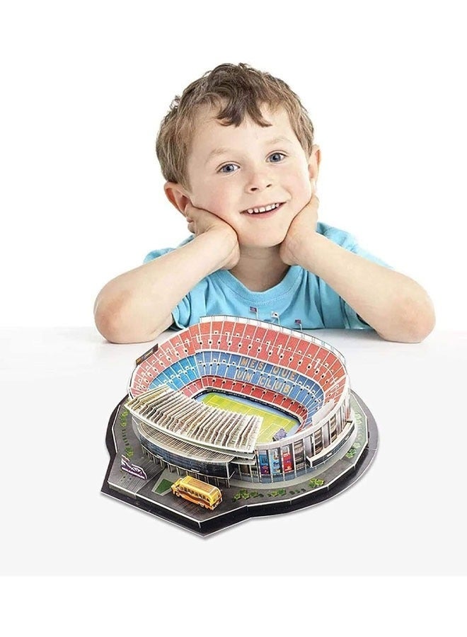 YelaJoy 100-Piece 3D jigsaw Puzzle of Camp Nou Football Field - Image 3