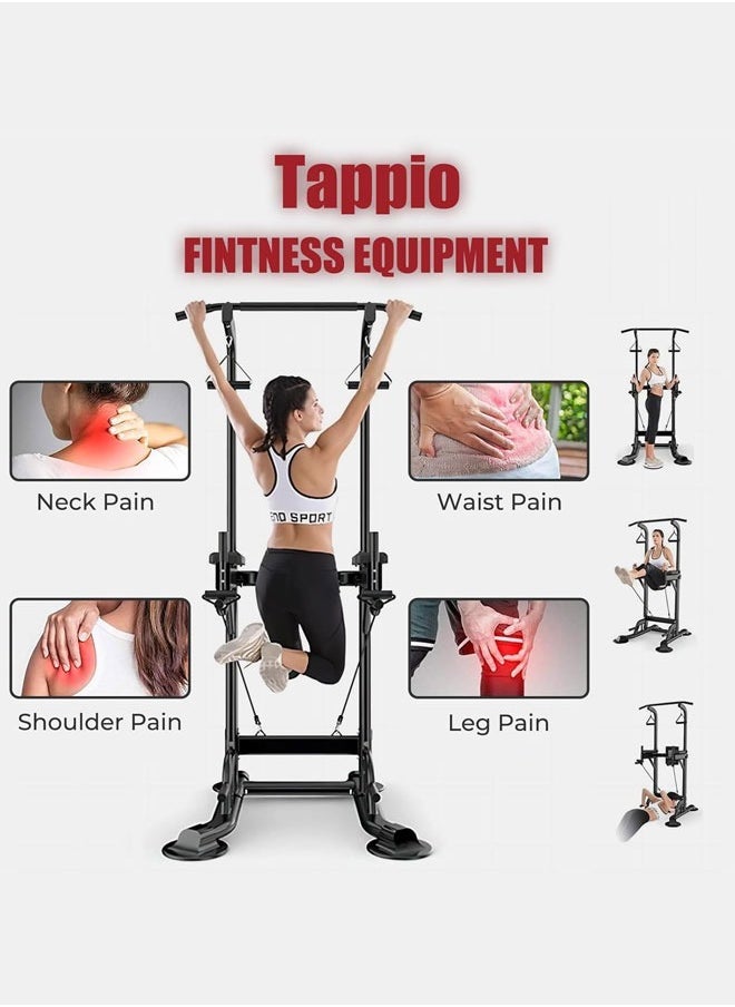 WEMART Power Tower Pull Up Dip Station Assistive Trainer Multi-Function Home Gym Strength Training Fitness Equipment grip strength trainer 400KG  - Image 3