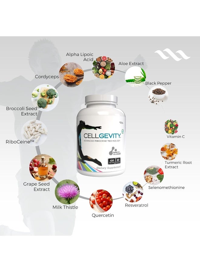 Cellgevity, Advanced Riboceine Technology, 120 Vegetable Capsules, 60 Servings - Image 3