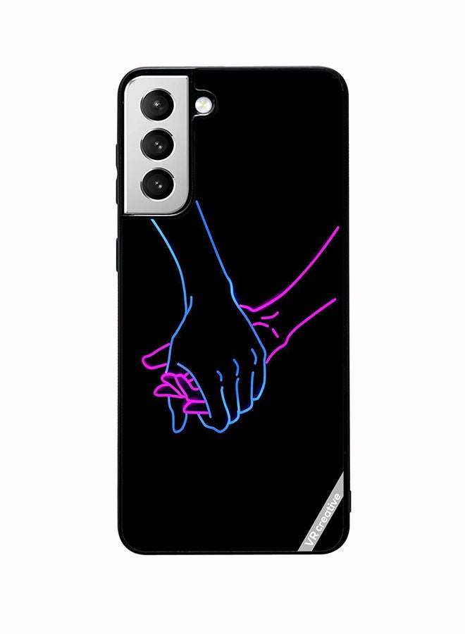 VR CREATIVE غطاء حماية لهاتف سامسونج جالاكسي S22 5G بتصميم يد متعددة الألوان - Image 1