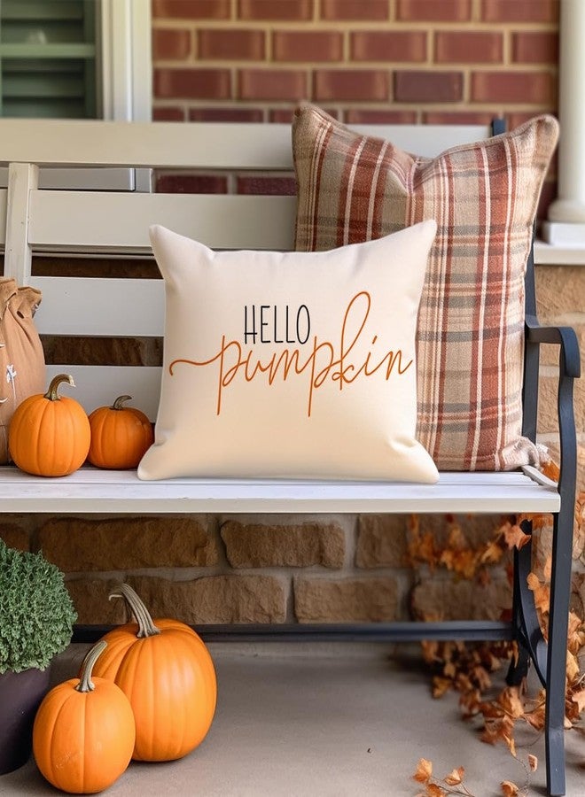 RABUSOFA Fall Pillow Covers 12x20 Inch,Autumn Hello Pumpkin Pillows Decorative Throw Pillows,Lumbar Outdoor Thanksgiving Cushion Cover Farmhosue Fall Decor for Bedroom Couch Sofa White - Image 4