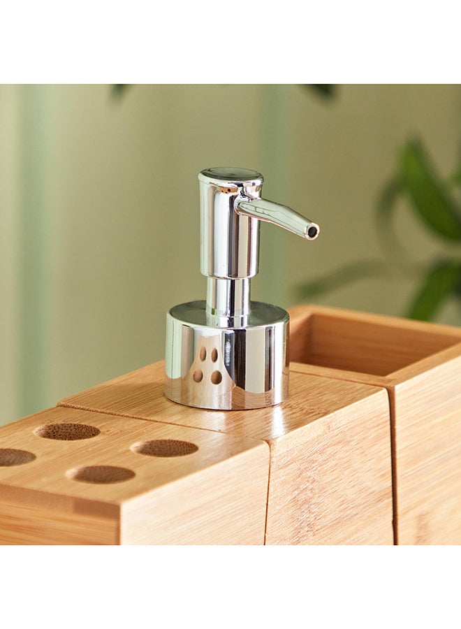 Home Box Natura Bamboo 4-Piece Bathroom Accessories Set 24 x 17.8 x 9.2 cm  - Image 3