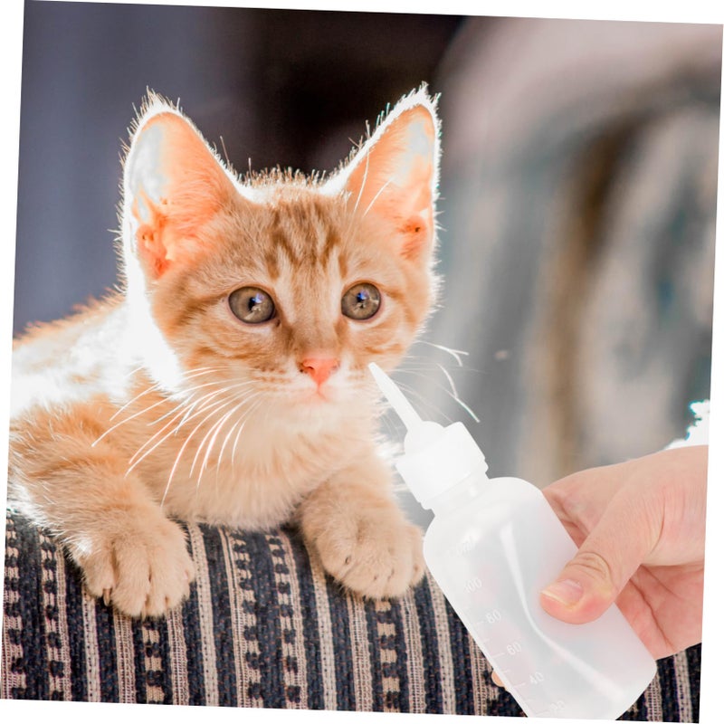 4pcs Newborn Puppy Kitten Nursing Bottle Feeder Easy Clean Squeeze High Temperature Resistant - Image 3