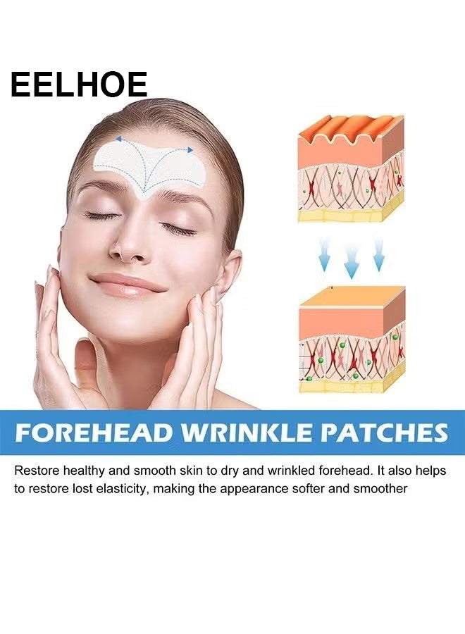 EELHOE Forehead Wrinkle Patches 12pcs - Smooth Fine Lines & Wrinkles, Anti-Wrinkle Patches with Hydrolyzed Collagen with Aloe,Vitamin E, Anti Wrinkle Patches, Forehead Wrinkles Treatment - Image 2