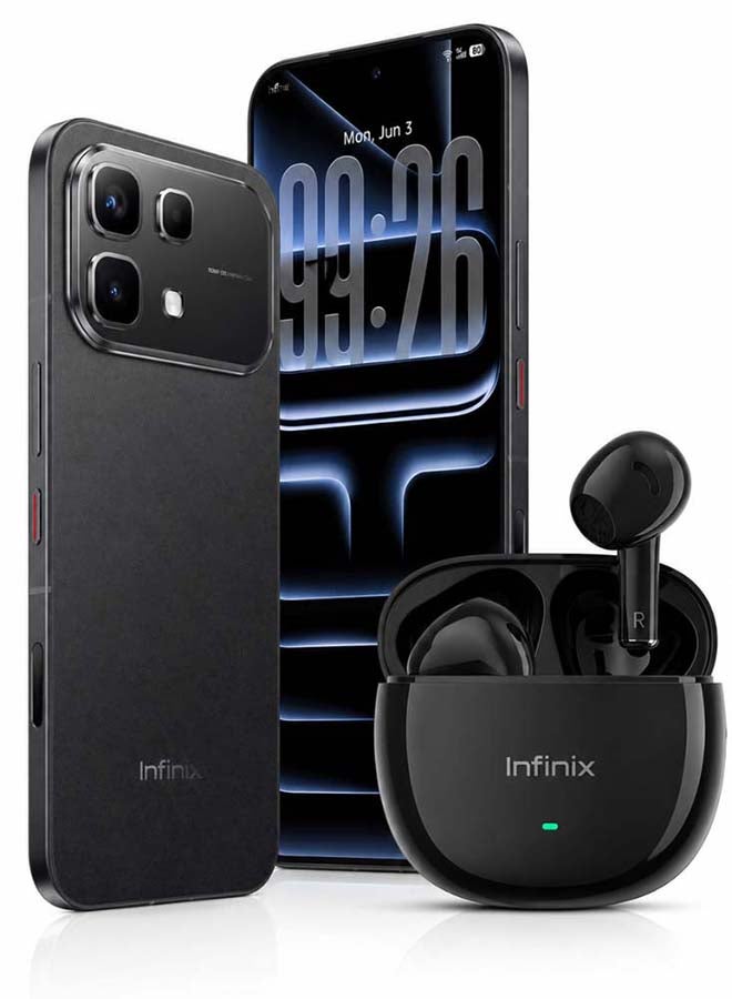 Infinix Note 60  6.78-inch Dual SIM 5G Midnight Black 16GB (8+8) RAM 256GB + Earbuds - Middle East Version - Image 1