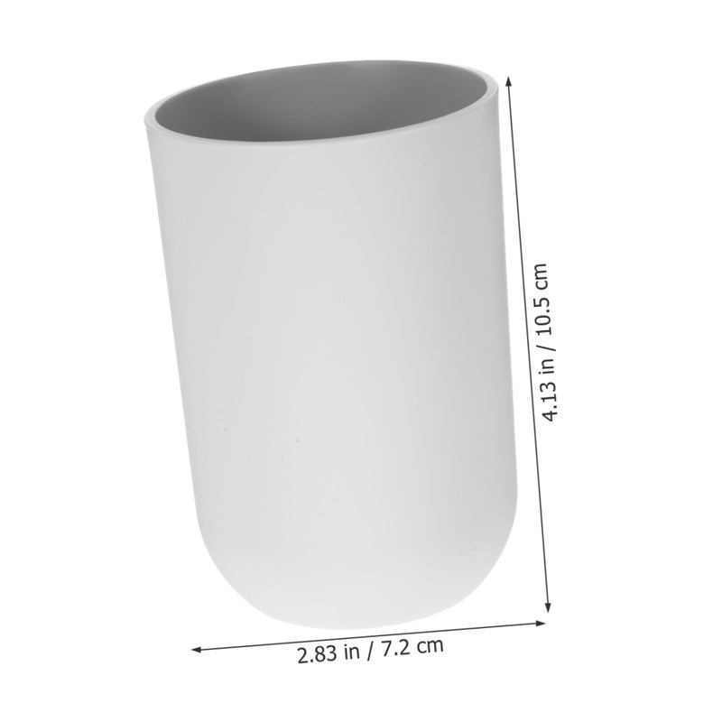 Dual Color Toothbrush Holder and Mouthwash Cup Set Sturdy Bathroom Drinking Cup Grey - Image 5