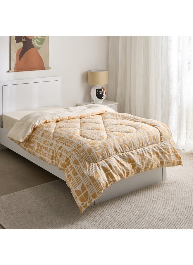 Home Box Matrix Coral Microfiber Single Comforter 220 x 135 cm  - Image 1