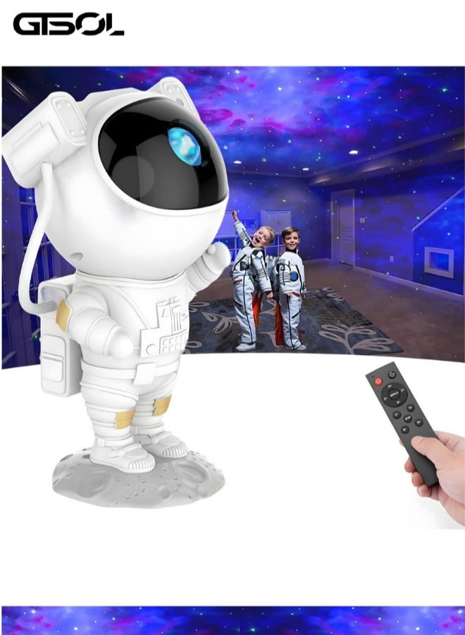 ج ت س آ ل جهاز عرض النجوم المجري بضوء ليلي على شكل رائد فضاء مع جهاز تحكم عن بعد ومؤقت، تصميم قابل للتعديل 360°، مصباح يعمل عبر USB، هدية عيد الميلاد للأطفال والكبار وغرف النوم والحفلات وغرف الألعاب والديكور.  - Image 1