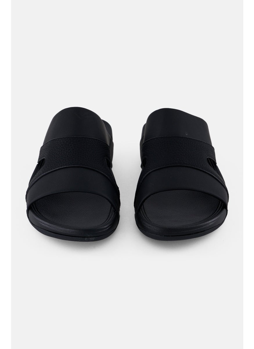 English Laundry Men Slip On Arabic Sandals, Black  - Image 4