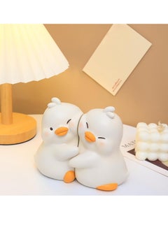 Generic Hug Duck Bookends, Cute Book Ends Decorative Bookends for Shelves, Creative Resin Book Holders for Shelf Desk Home Office Decoration  - Image 3