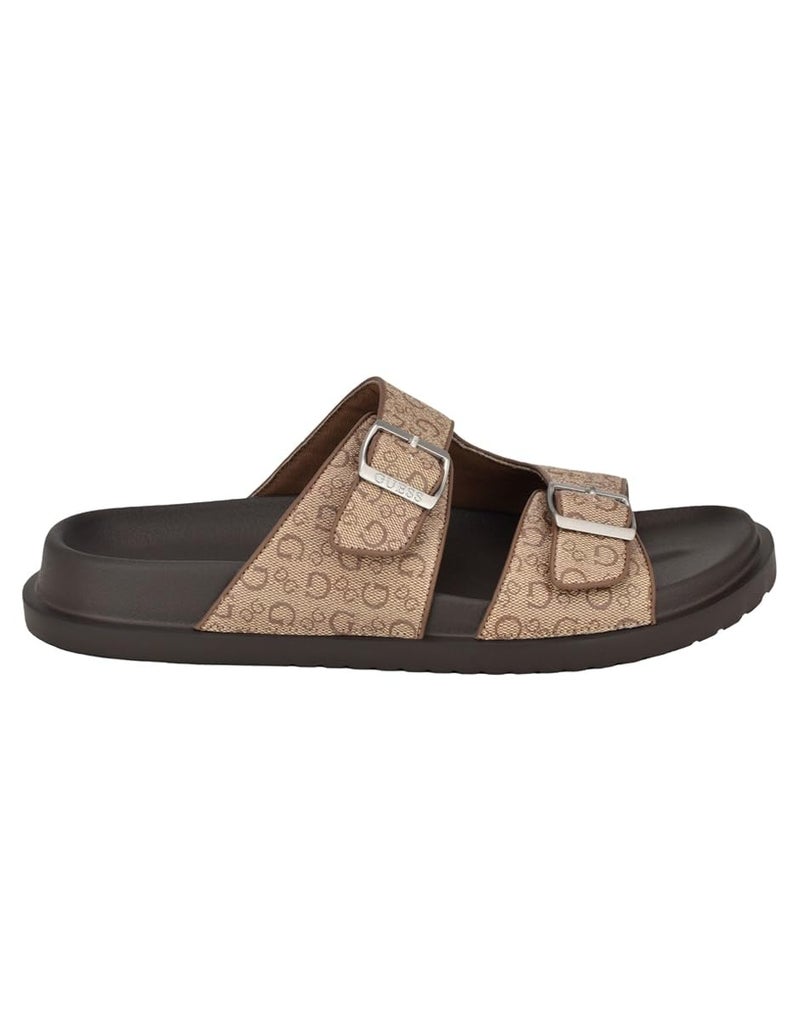 Guess Men's VERONE Sandal, Brown Logo Multi 230, 9 - Image 2