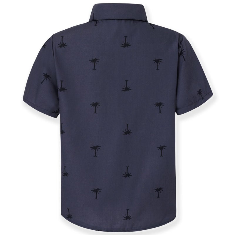 iLover Casual Boys' Short Sleeve Woven Shirt Button Down Shirts 9-10 Years - Image 3