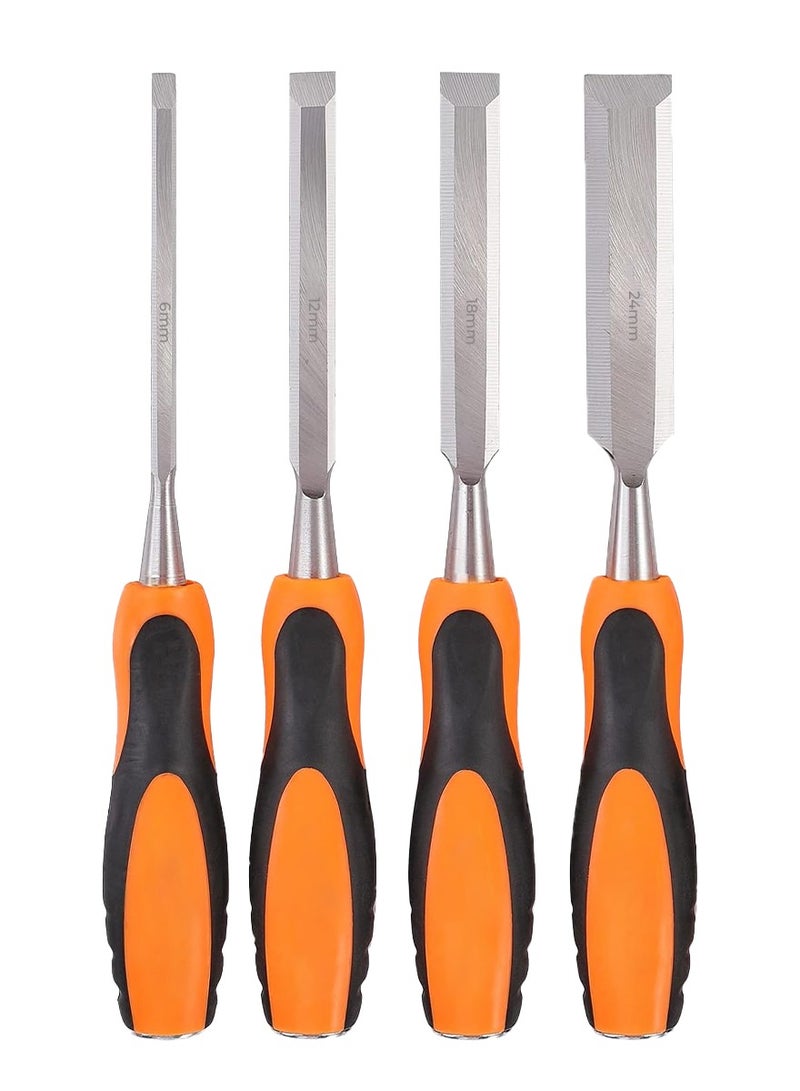 Deluxe 4 Pcs Wood Chisel Set, Professional Quality Tools For Woodwork - Image 1