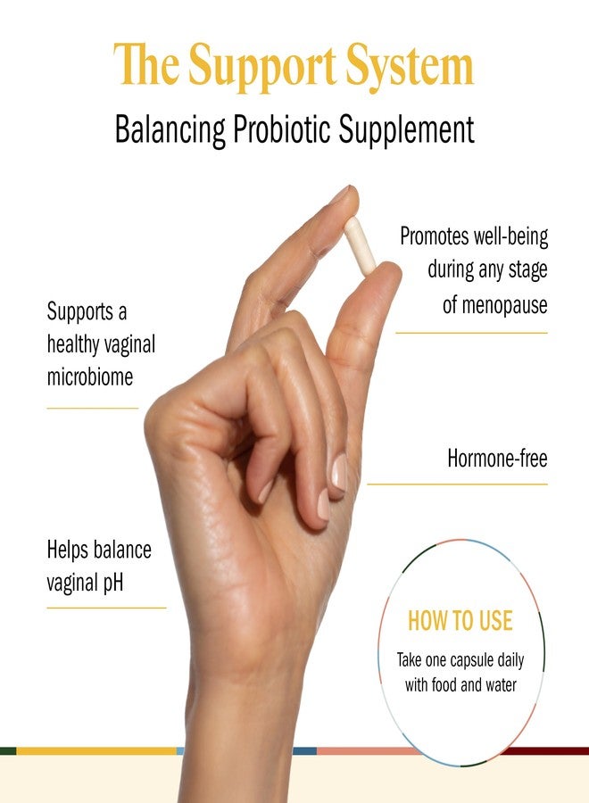 Stripes Beauty Naomi Watts The Support System Vaginal Ph Balancing Probiotic Supplement Daily Feminine Preprobiotic Supports Healthy Ph Microbiome Hormone Free Menopause Support 30 Ct - Image 2