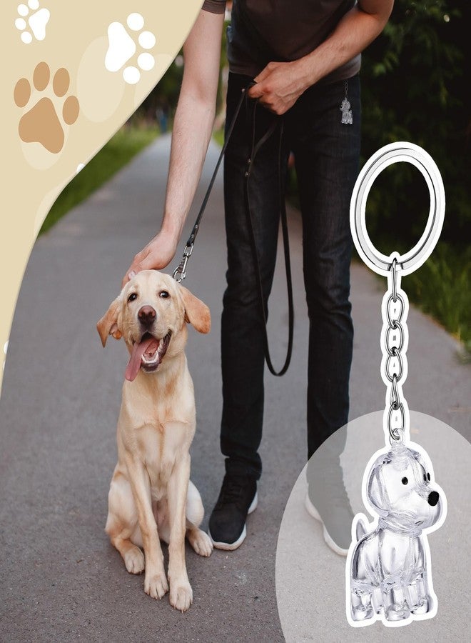 Nosiny 3 Pcs Dog Hair Collector Keychain Charm Memorial Storage Box Plastic Pet Fur Holder Keyring Cute Dog Hair Keepsake Collection with Tweezers Comb Memorial Gift for Pet Lovers(Puppy) - Image 3