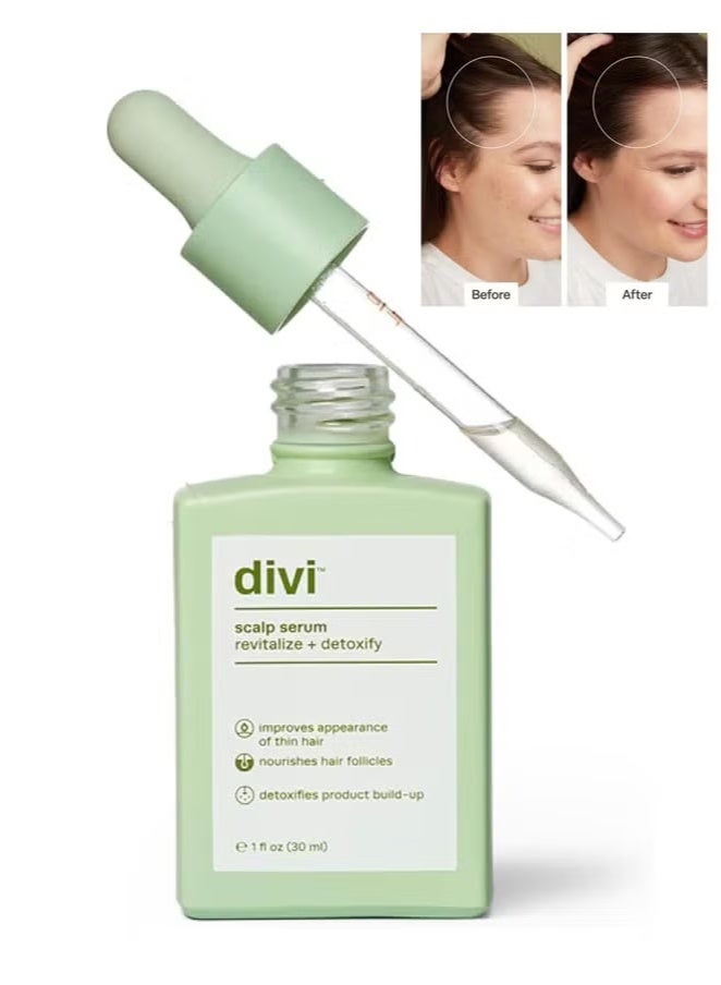 DiVi 30ml Scalp Serum for Thinning Hair, Nourishing Formula with Amino Acids, Caffeine  Rosemary Oil ,Promotes Healthy Scalp  Fuller-Looking Hair, Reduces Oil  Buildup - Image 1