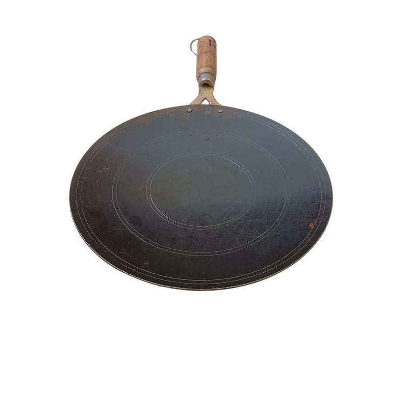 YugaYatra Iron tawa RotiChapati Tawa with Wooden Handle Tawa 27 cm Diameter 1100 KG  - Image 1