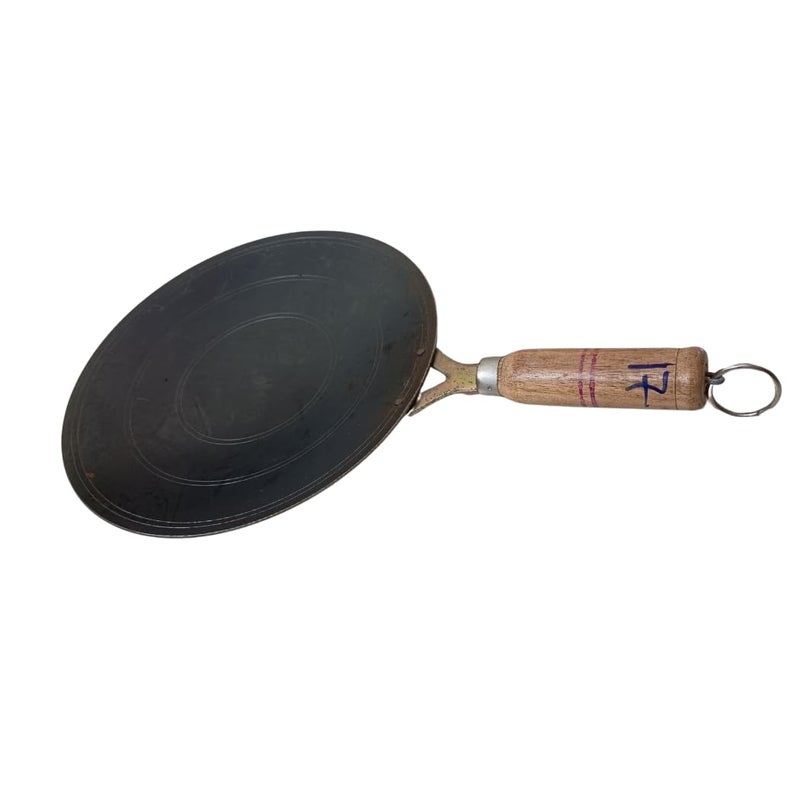 YugaYatra Iron tawa RotiChapati Tawa with Wooden Handle Tawa 27 cm Diameter 1100 KG  - Image 3