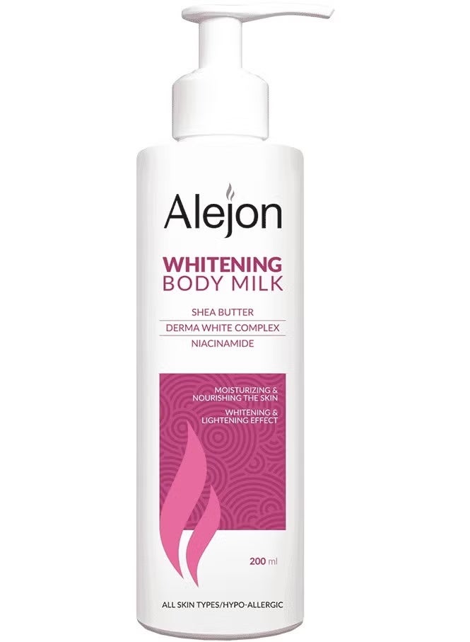 Alejon Whitening Body Milk Shea Butter Dermawhite Complex Niacinamide-200Ml for Dark spots and Moisturizing