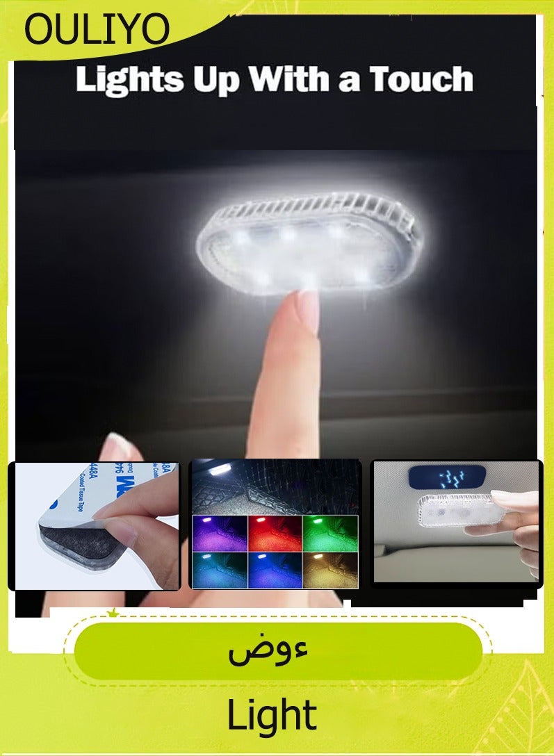 OULIYO Car Interior Lights Wireless LED - USB Chargeable Ceiling Lamp, Hand Reading Light & Door Light For Night Time Illumination - Image 1