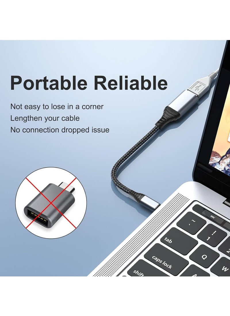SYOSI USB C to USB Adapter, 2 Pack Type C Male to USB 3.1 Female OTG Cable Converter, 5 Gbps High Speed, USB Adapter Compatible with MacBookAirPro, Samsung Galaxy, Grey  - Image 3