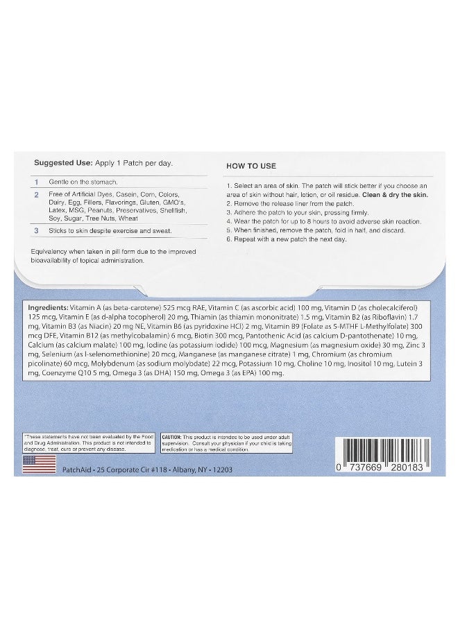 PatchAid - PatchAid, Kids Multivitamin Plus Patch with Omega 3, 30 Patches - Image 1
