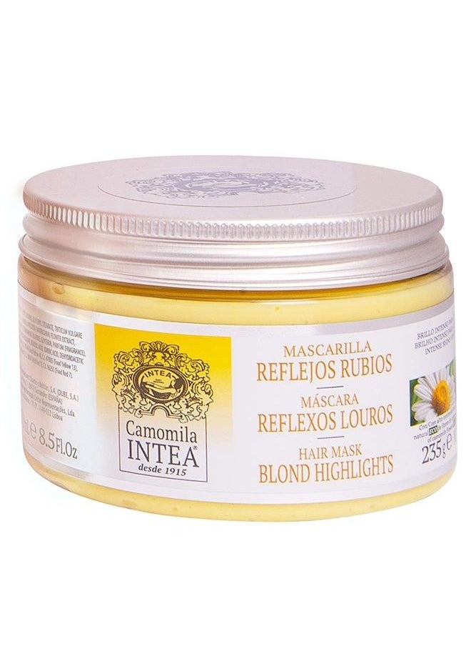 Intea Camomila Blonde Highlights Hair Mask - Hair Mask for Blonde, dyed or rinsed hair with Chamomile Extract - Paraben and Ammonia FREE - 8.3 oz  - Image 1