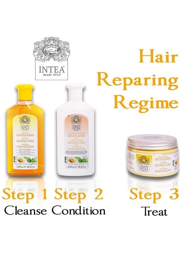 Intea Camomila Blonde Highlights Hair Mask - Hair Mask for Blonde, dyed or rinsed hair with Chamomile Extract - Paraben and Ammonia FREE - 8.3 oz  - Image 3