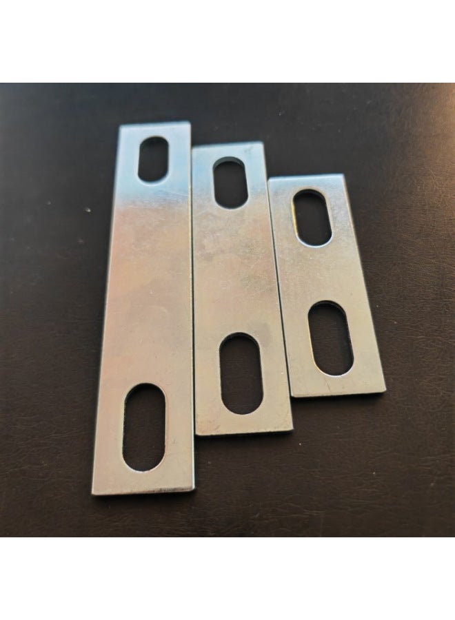 Carbon Steel Galvanized U-bolt Baffle U-shaped Saddle Card Double-hole Backing Plate Baffle Card Galvanized Backing Plate Available-Color:13*130*5 (5 Pieces)  - Image 3