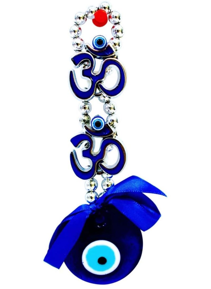 VRB Dec تعليق العين الشريرة التركية OM 1 قطعة للمدخل المنزلي، الجدار، زينة لوحة السيارة، هدية ديwali للزينة، عناصر الحظ والازدهار | OM نازار باتو (تصميم 10) - Image 1