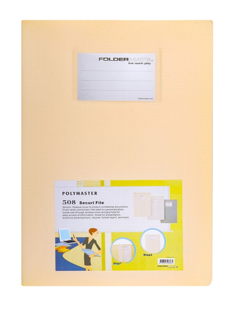 Foldermate 6-Piece A4 Size Securi File Buff Cover - Image 2