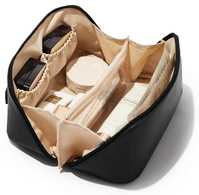 JAPP حقيبة مستحضرات التجميل الجلدية (أسود) - Image 1