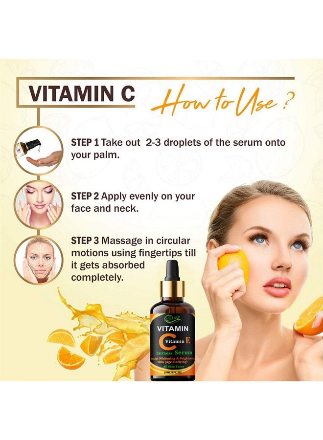 Quat Combo Pack Vitamin C With E Face Serum With Vitamin C Face Gel For All Skin Types - Image 3