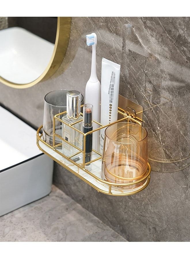 ZCM-HAPPY Bathroom Rack Toiletries Organizer Wall Mounted Storage Rack  - Image 3