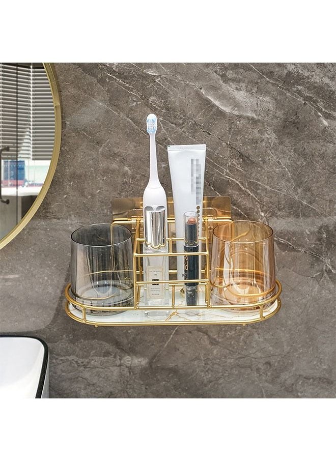 ZCM-HAPPY Bathroom Rack Toiletries Organizer Wall Mounted Storage Rack  - Image 4