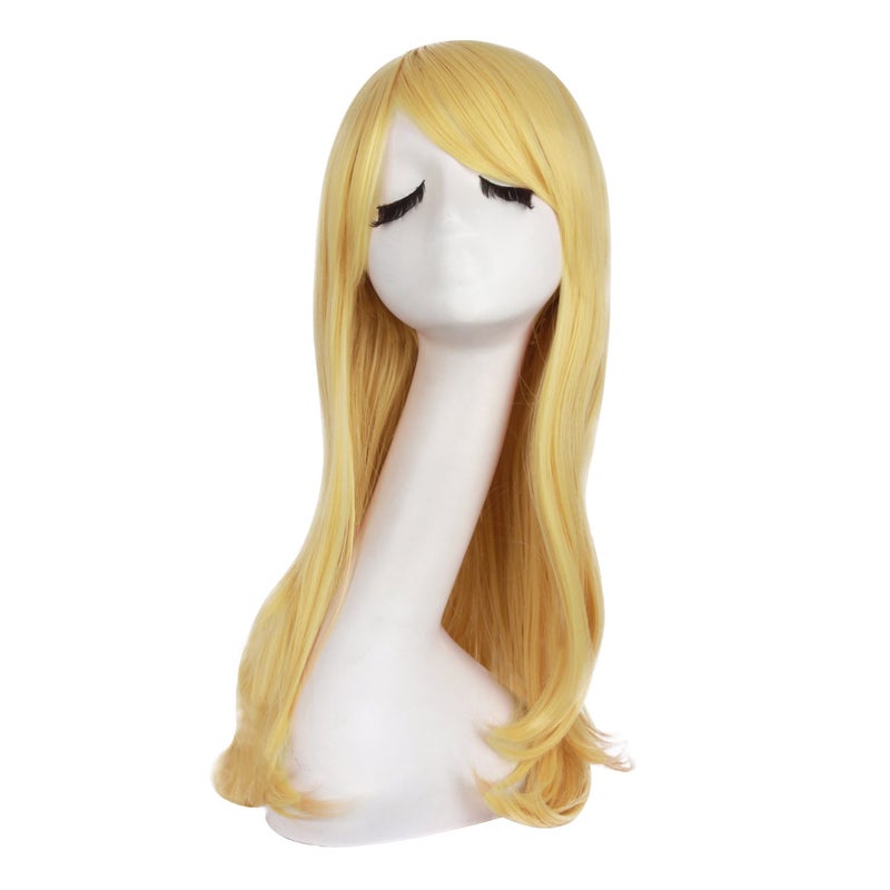MapofBeauty MapofBeauty 24"/60cm Side Bangs Stylish Long Great Wavy Curly Cosplay Party Wig (Orange Yellow)  - Image 1