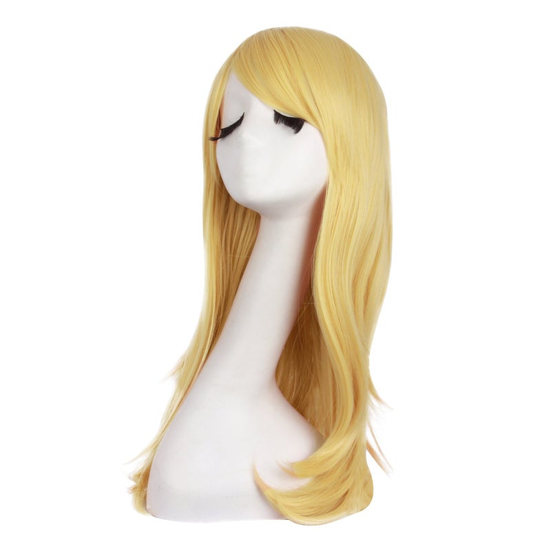 MapofBeauty MapofBeauty 24"/60cm Side Bangs Stylish Long Great Wavy Curly Cosplay Party Wig (Orange Yellow)  - Image 3