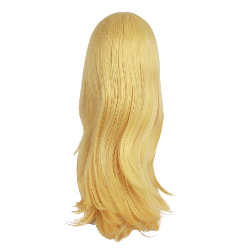 MapofBeauty MapofBeauty 24"/60cm Side Bangs Stylish Long Great Wavy Curly Cosplay Party Wig (Orange Yellow)  - Image 4