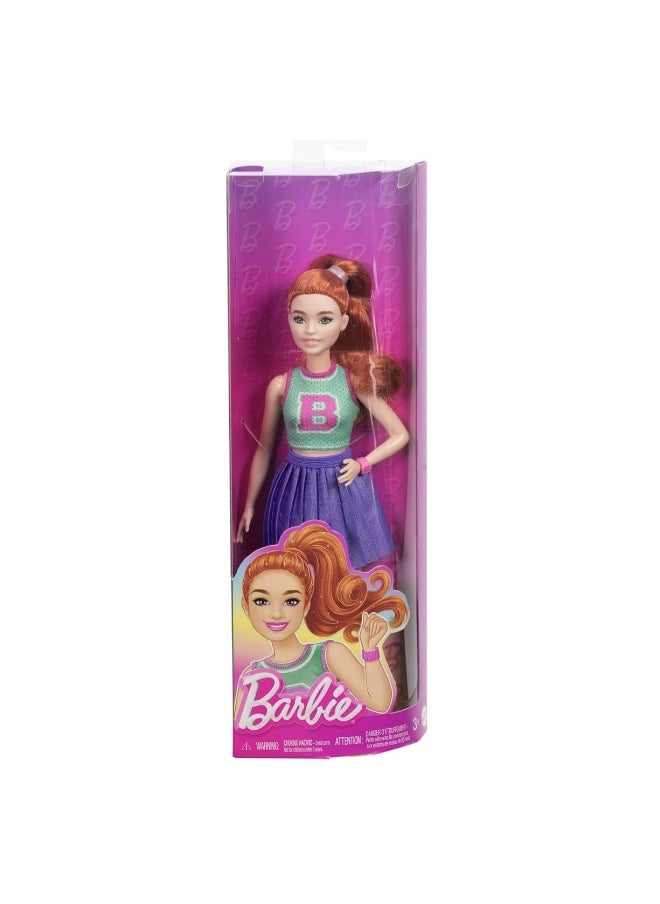 Barbie - Barbie Fashionistas Red Hair, Sport Skirt, B-Jersey Top Doll  (30 cm) - Image 1