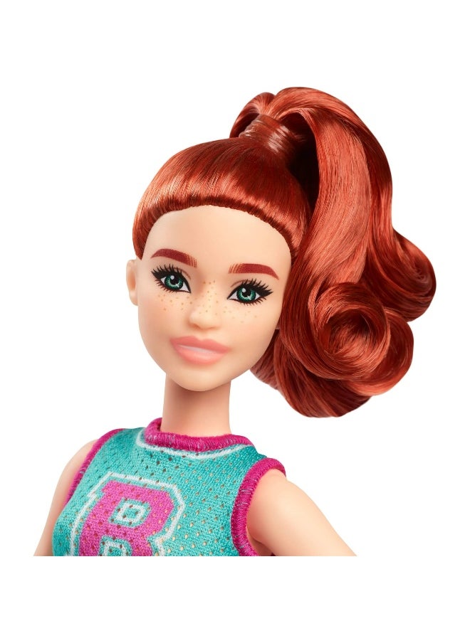 Barbie - Barbie Fashionistas Red Hair, Sport Skirt, B-Jersey Top Doll  (30 cm) - Image 1