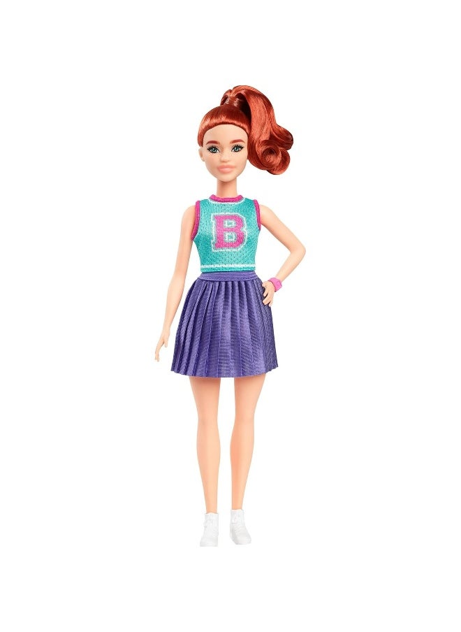 Barbie - Barbie Fashionistas Red Hair, Sport Skirt, B-Jersey Top Doll  (30 cm) - Image 1