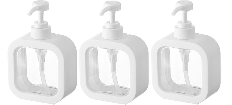 Leawall Plastic Empty Bottle Soap Dispenser for Bathroom & Kitchen – Large-Capacity 300ml Refillable Hand Soap, Dish Soap, Shower Gel, Shampoo, or Washing Powder Dispenser – Easy to Refill & Durable - Image 1