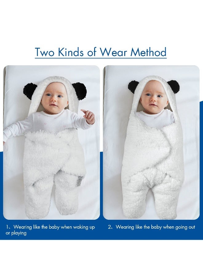 Baby Swaddle Blanket - Essential Newborn Plush Wrap Sleeping Bag and Receiving Blanket - Cute Panda Infant Clothes - Perfect for Boys and Girls  - Image 5