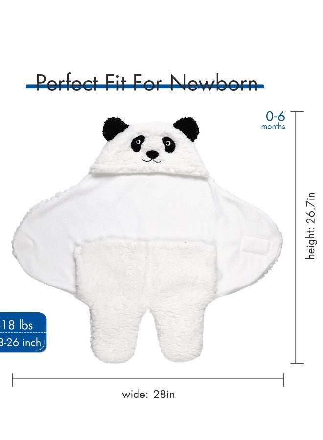 Baby Swaddle Blanket - Essential Newborn Plush Wrap Sleeping Bag and Receiving Blanket - Cute Panda Infant Clothes - Perfect for Boys and Girls  - Image 2