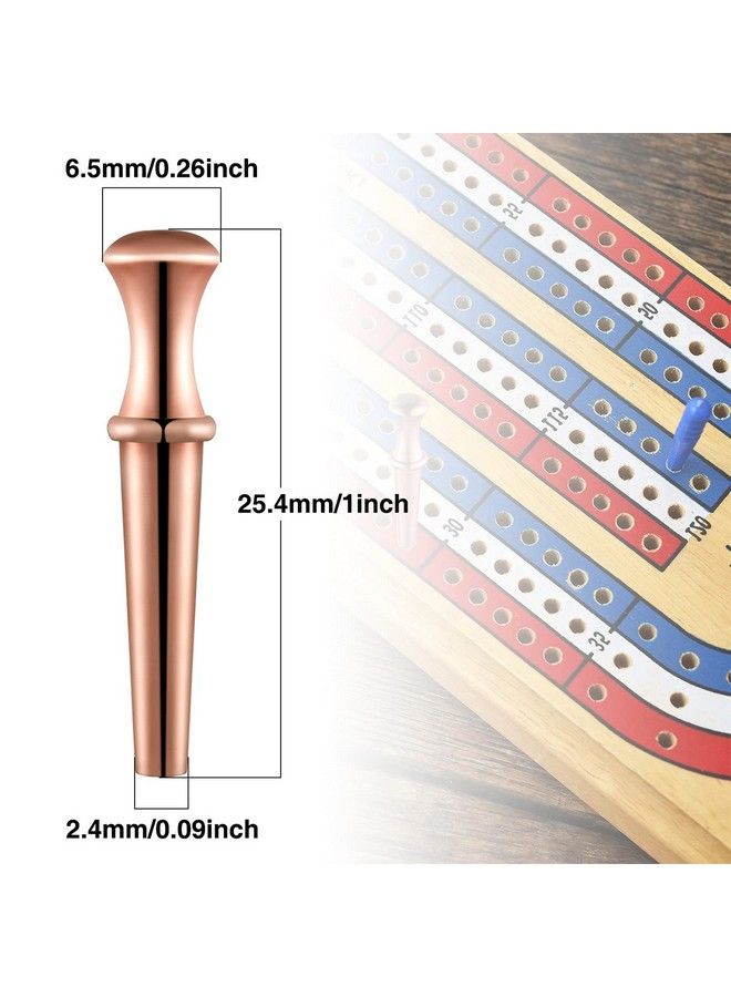 Lounsweer 200 Pcs Metal Cribbage Board Pegs 4 Colors Cribbage Pegs Fit 1/8 Holes With Drawstring Storage Pouch For Cribbage Traditional Board Game  - Image 3