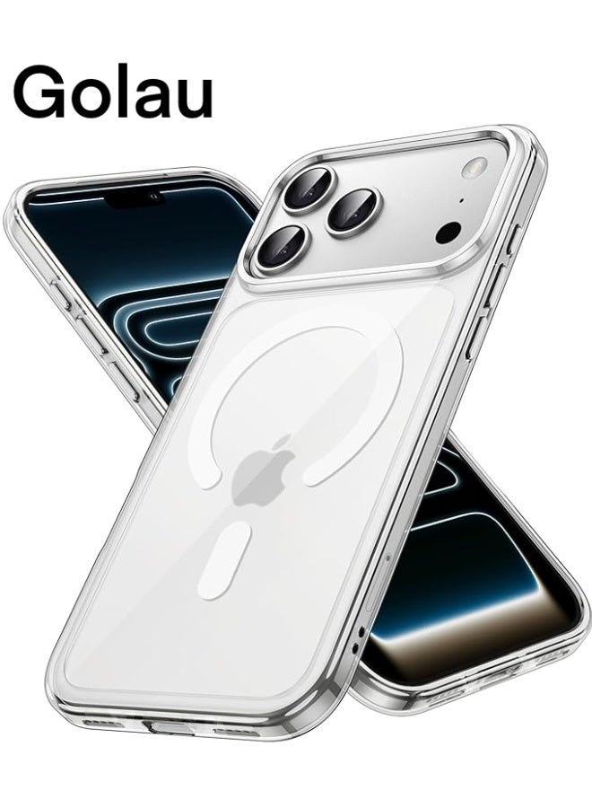 غولو جراب Golau لهاتف iPhone 17 Pro MagSafe، غطاء شفاف، حلقة مغناطيسية مدمجة، [حماية من الدرجة العسكرية]، تقنية iCrystal المطورة المضادة للاصفرار، ظهر مقاوم للخدش، حماية للتحكم في الكاميرا، جراب مغناطيسي فائق النحافة - Image 1