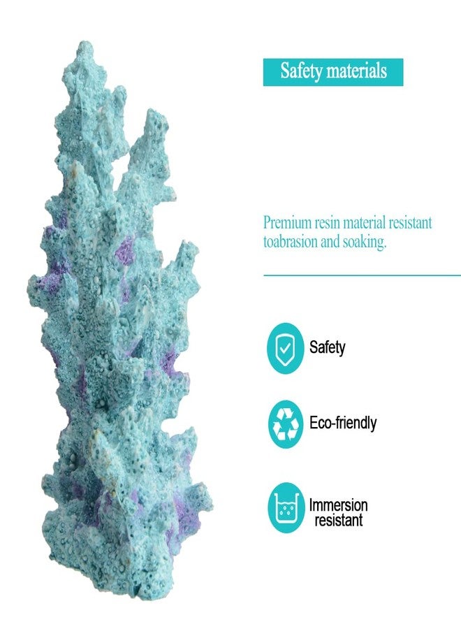 Saim Coral Ornament, Aquarium Resin Coral Decor Underwater Plants Fish Tank Decorations Aquarium Landscape Decoration - Blue+Purple - Image 4
